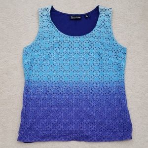 New York and Company Blue Sleeveless Top
